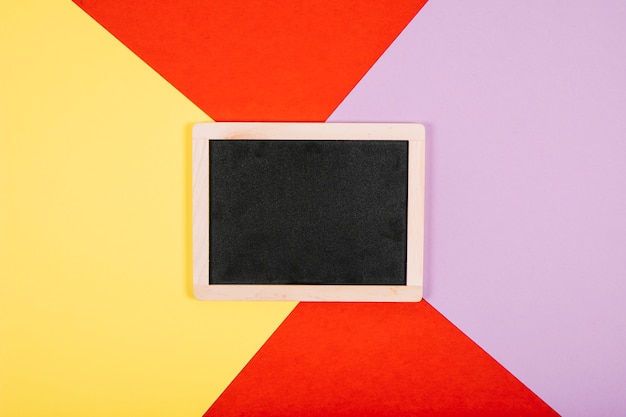 Slate on colorful background