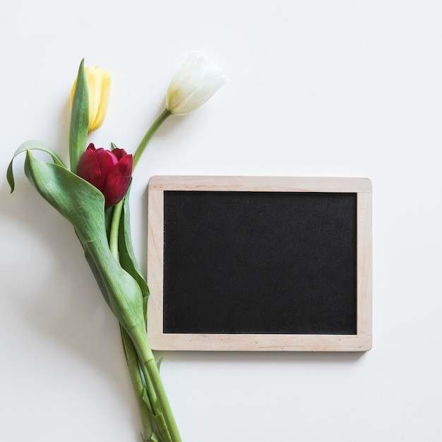 Slate and flowers for spring