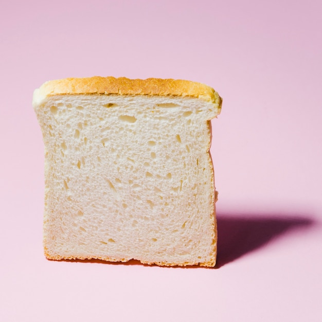 Slice of bread with color background