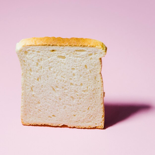 Slice of bread with color background