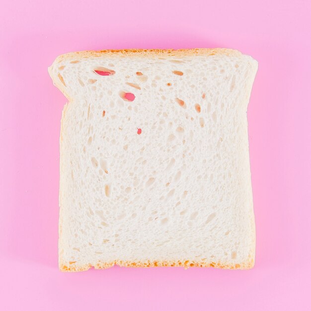 Slice of bread with color background