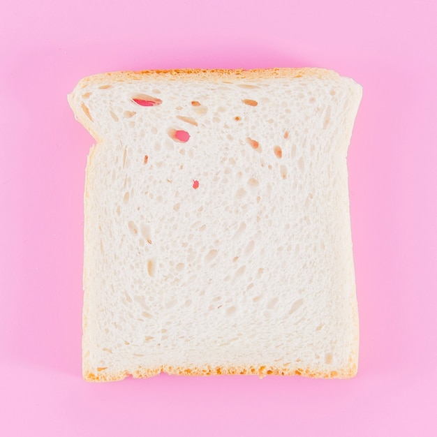 Slice of bread with color background