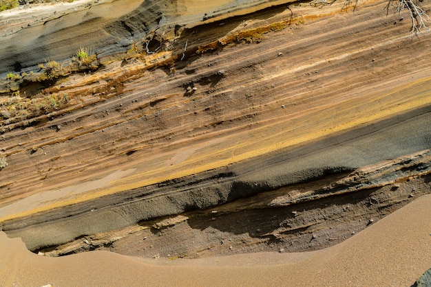 Foto gratuita fetta di collina sul vulcano teide.