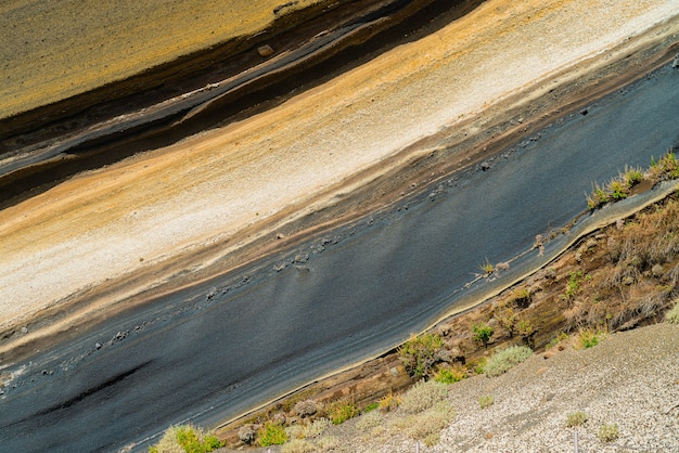 Slice of a hill on Teide volcano.