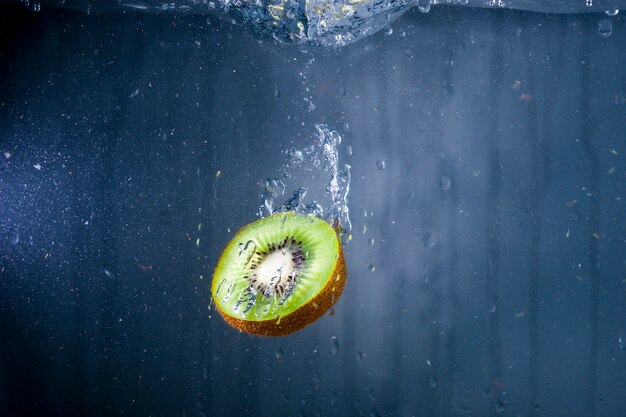 Slice of kiwi in water