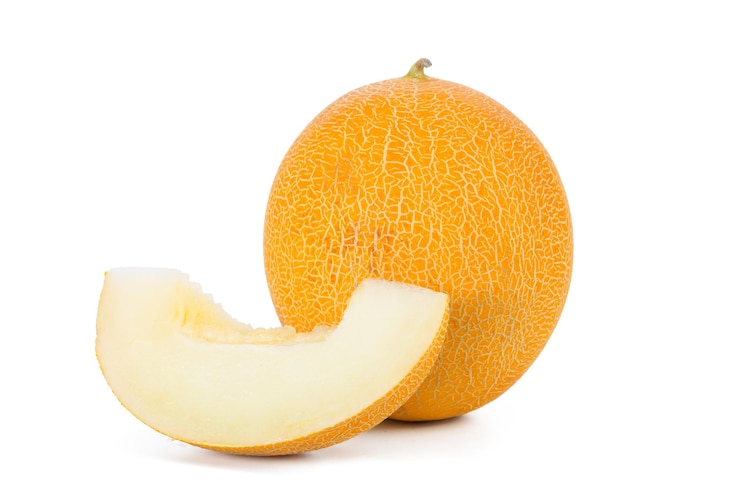 Free Photo sliced melon isolated on white background