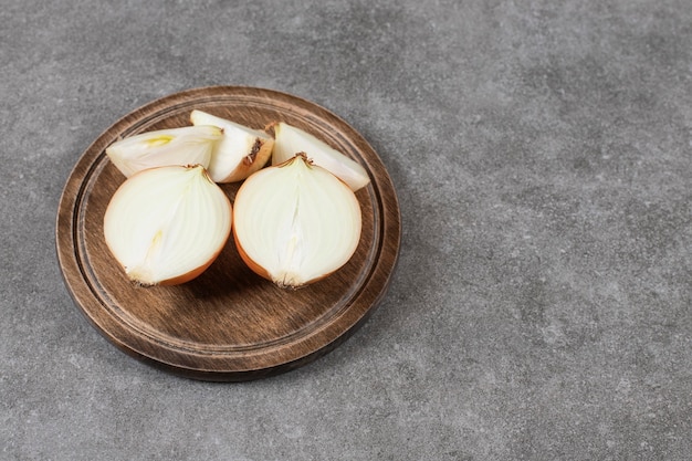 Sliced onions   Closeup photo