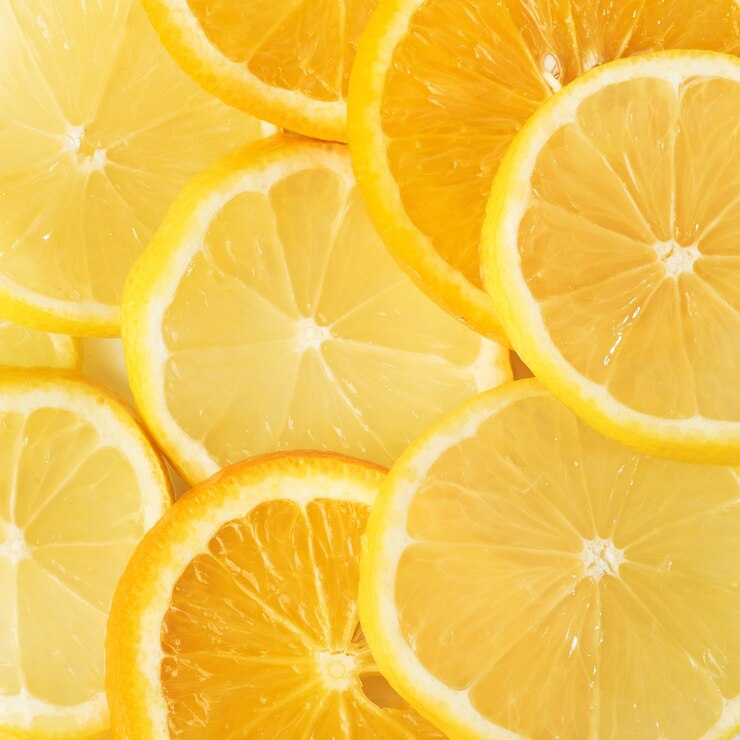 Free Photo slices of orange and lemon isolated on a white.