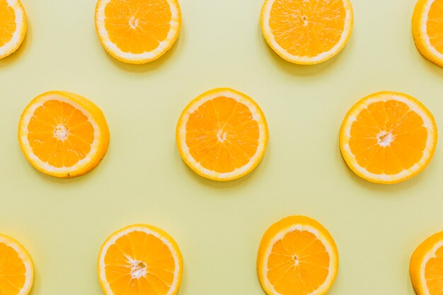Slices of oranges composition