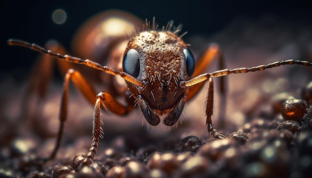 Small arthropods in nature bee ant wasp generated by AI