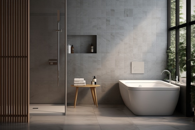 Foto gratuita piccolo bagno dal design moderno