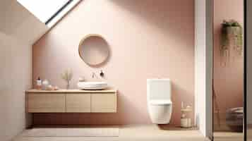 Free photo small bathroom with modern design