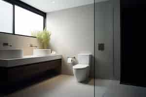 Free photo small bathroom with modern design