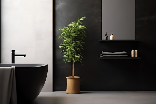 Free photo small bathroom with modern design