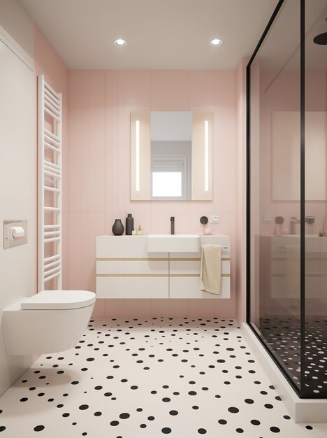 small bathroom with modern style ai generated
