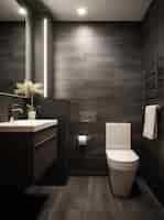 Free photo small bathroom with modern style ai generated