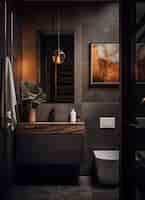 Free photo small bathroom with modern style ai generated