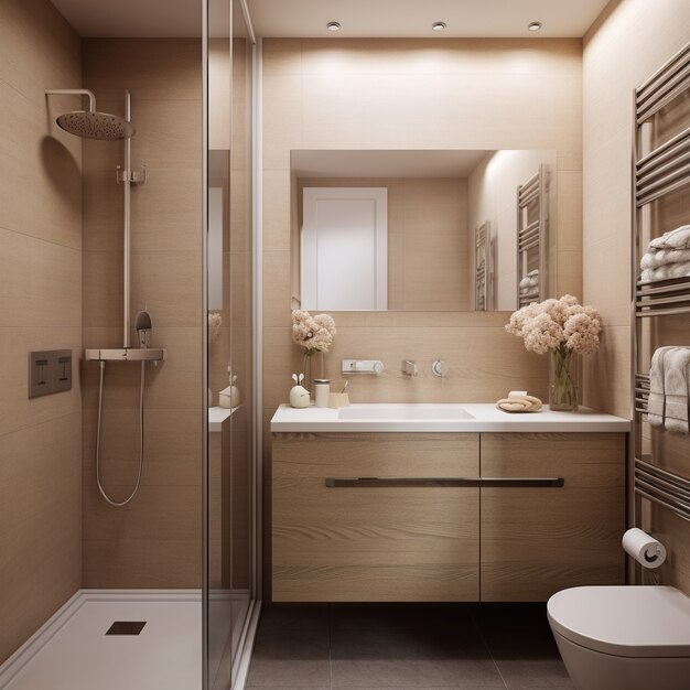 Small bathroom with modern style and decor