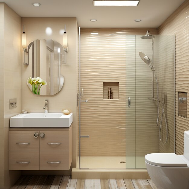 Small bathroom with modern style and decor