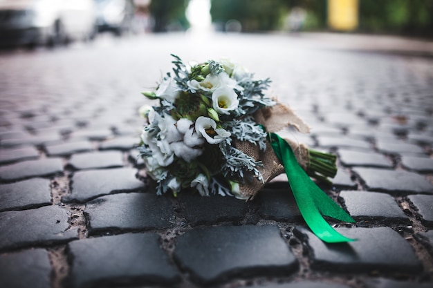 Small bouquet with ribbon