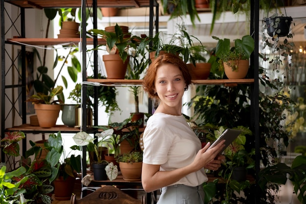 Small business manager in her workshop