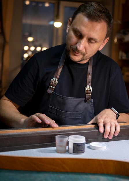 Small business manager in his workshop