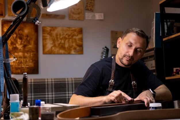 Small business manager in his workshop