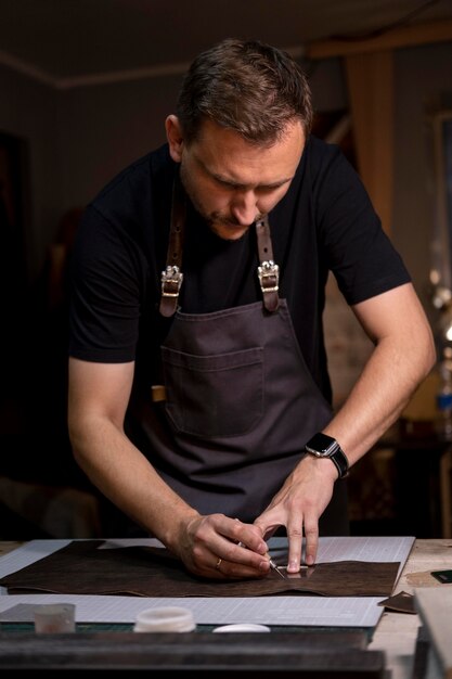 Small business manager in his workshop