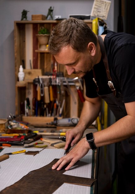 Small business manager in his workshop