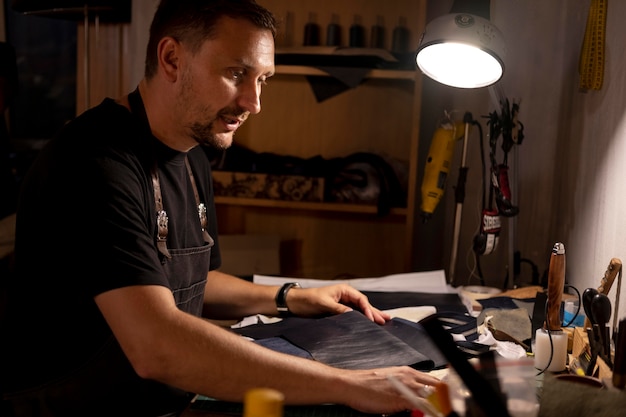 Small business manager in his workshop