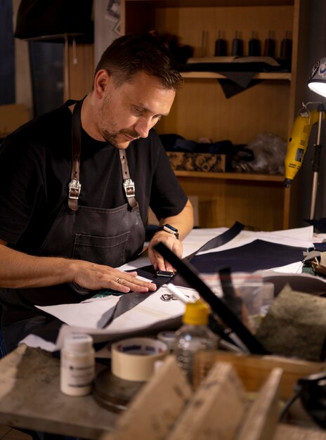 Small business manager in his workshop