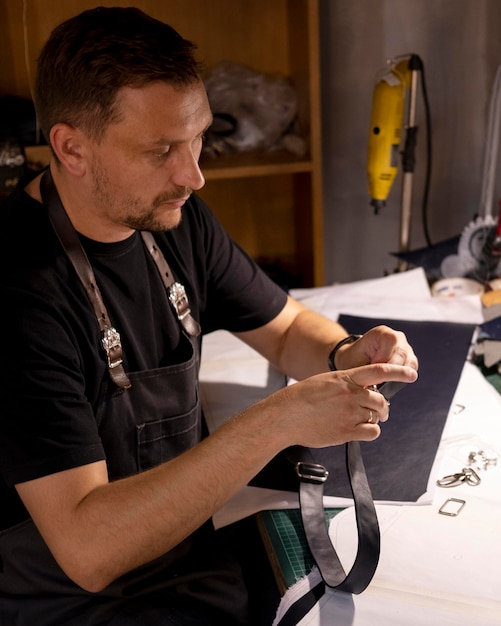 Small business manager in his workshop