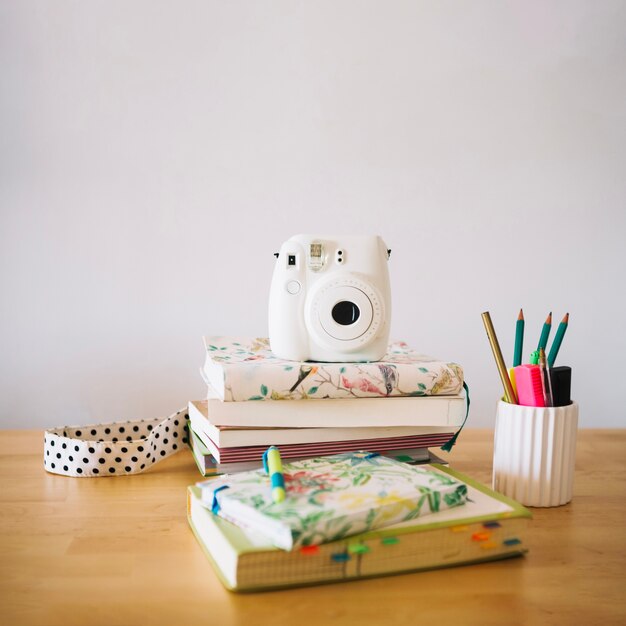 Small camera and stationery