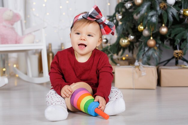 small child baby in dress