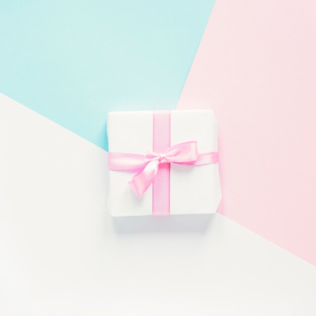 Small gift on colorful background