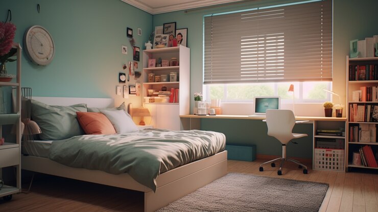 Free Photo small and juvenile bedroom arrangement