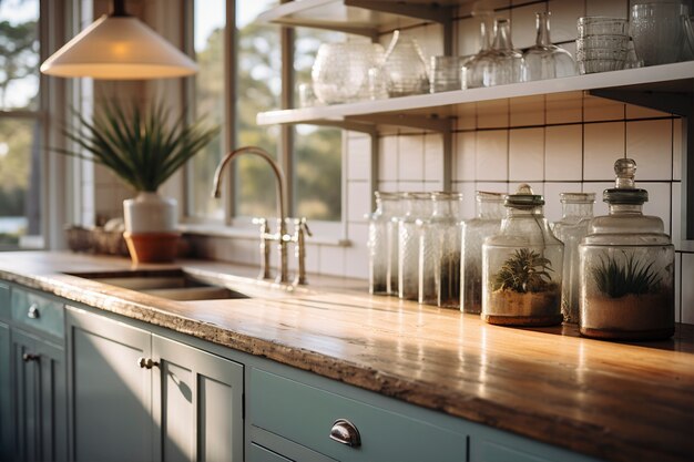 Small kitchen space with modern design