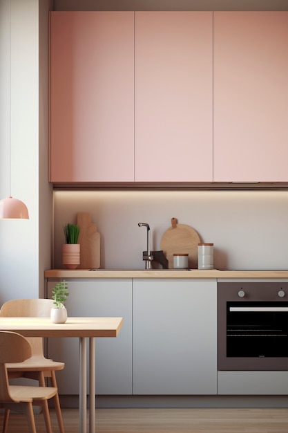 Foto gratuita piccolo spazio cucina dal design moderno