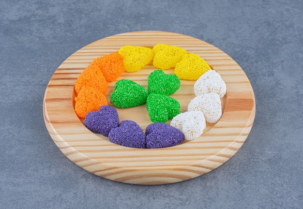 A small portion cookies , on the marble background. 