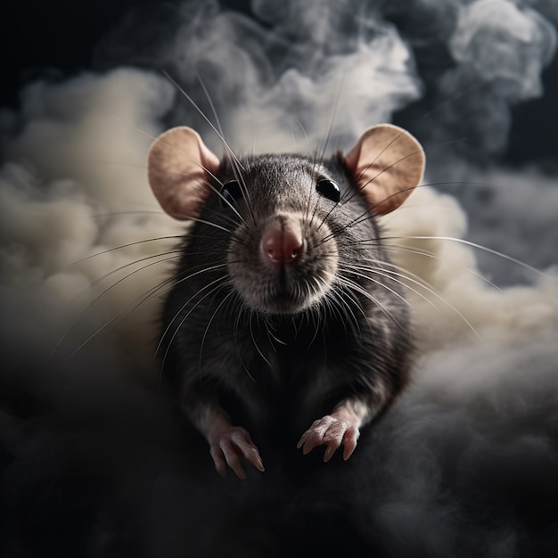 Small rat living indoors
