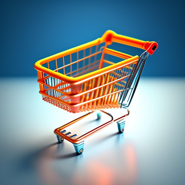 A small shopping cart with the word shopping on it