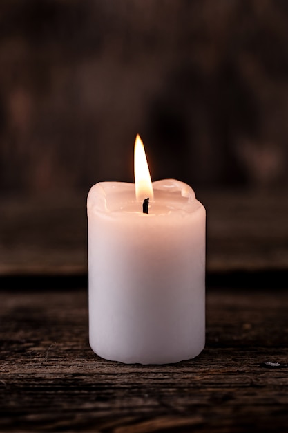 Small white candle