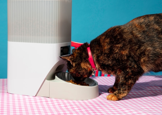 Smart feeder for pets still life