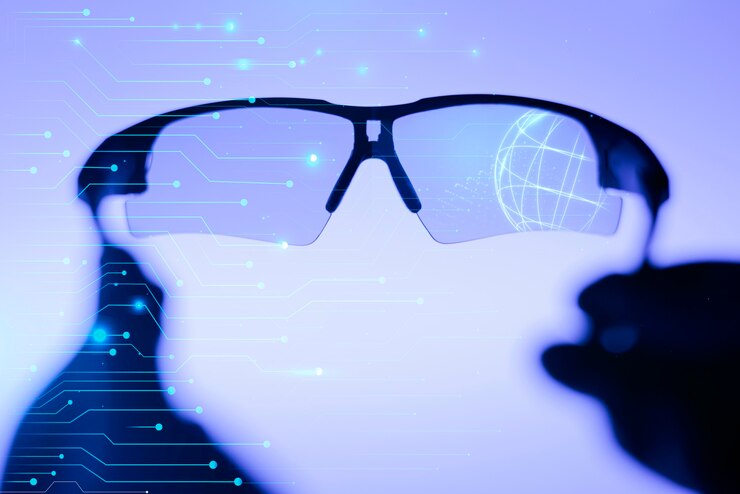 Free Photo smart glasses with interactive lenses, seeing the future