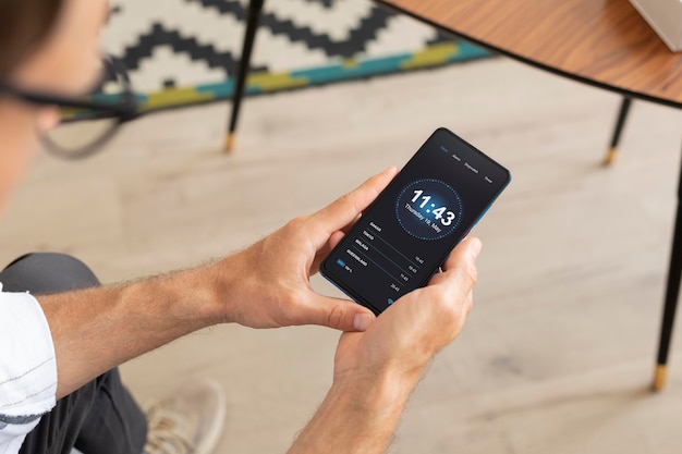 smart home app on a phone