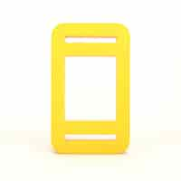 Free photo smartphone icon front side with white background