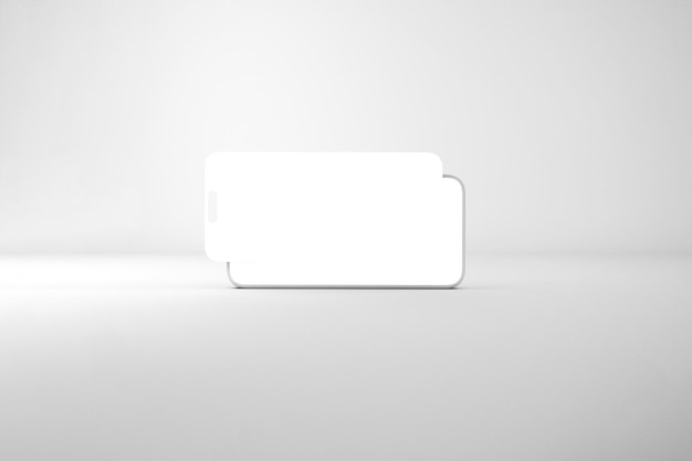 smartphone mockup on white background