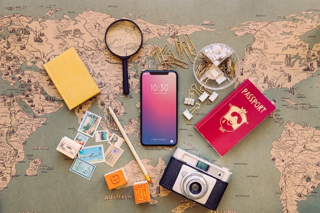 Smartphone and tourism equipment