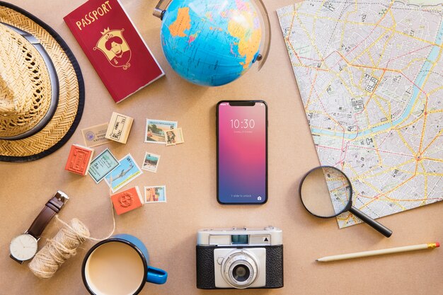 Smartphone and touristic items