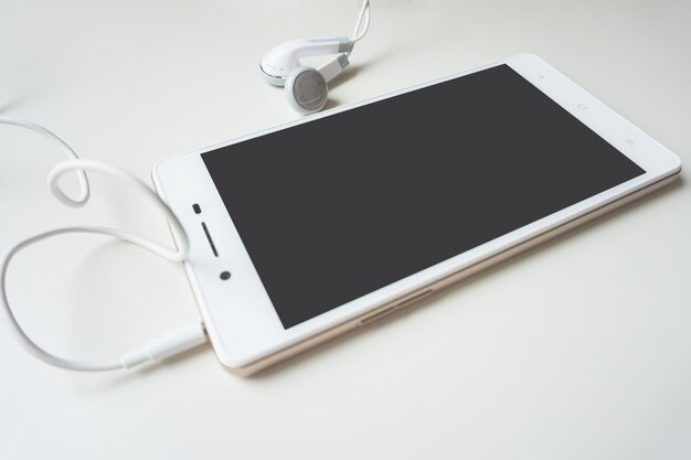 smartphone on white background